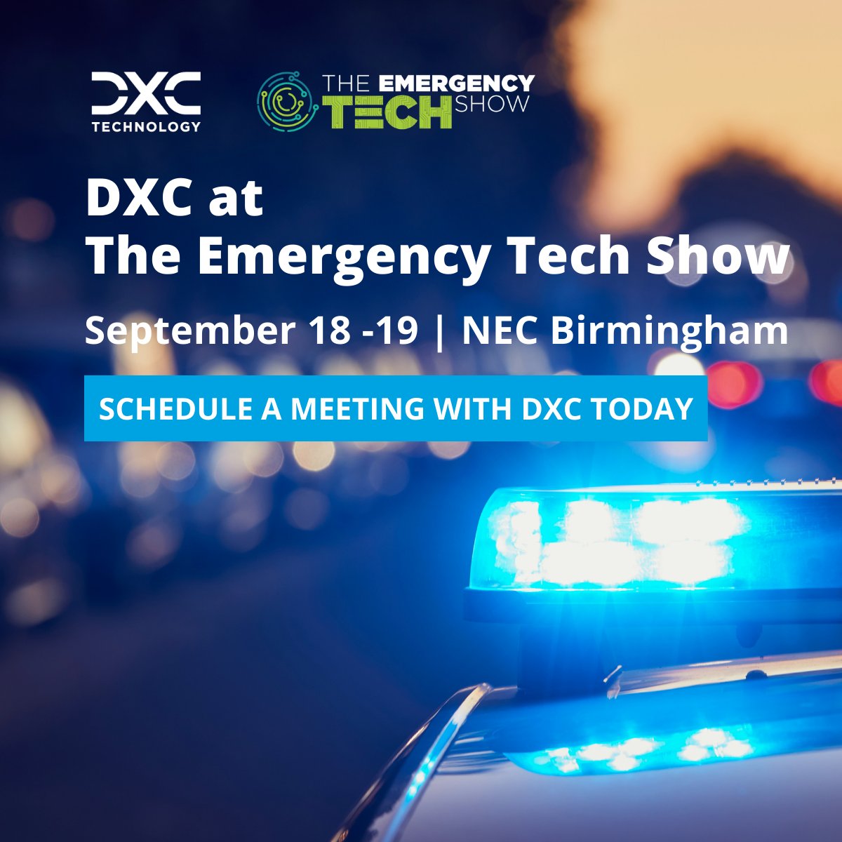 DXC Technology UKI (@dxc_uki) on Twitter photo 🚨 Next week, #TeamDXC will be <a href="/emergencytechuk/">The Emergency Tech Show</a>, discussing how technology and modernization can impact emergency services, from improving response times to reducing operational costs to more efficiently engaging with the public. Say hello at Stand 4/H84 in the techUK Pavilion 👋 🚨 Next week, #TeamDXC will be <a href="/emergencytechuk/">The Emergency Tech Show</a>, discussing how technology and modernization can impact emergency services, from improving response times to reducing operational costs to more efficiently engaging with the public. Say hello at Stand 4/H84 in the techUK Pavilion 👋