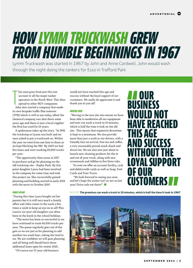 How <a href="/LymmTruckWash/">Lymm Truckwash™️</a> grew.