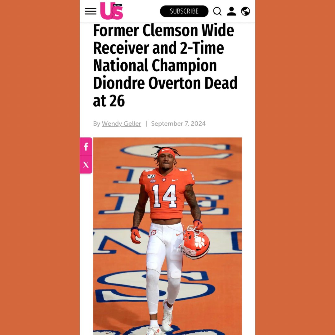 dose's tweet image. R.I.P Diondre 
𝗢𝗽𝗲𝗻 short article from our 𝙎𝙩𝙤𝙧𝙮 or 𝙡𝙞𝙣𝙠-𝙞𝙣-𝙗𝙞𝙤 above 👆 #ClemsonWide #Receiver #NationalChampion #Champion #DiondreOverton