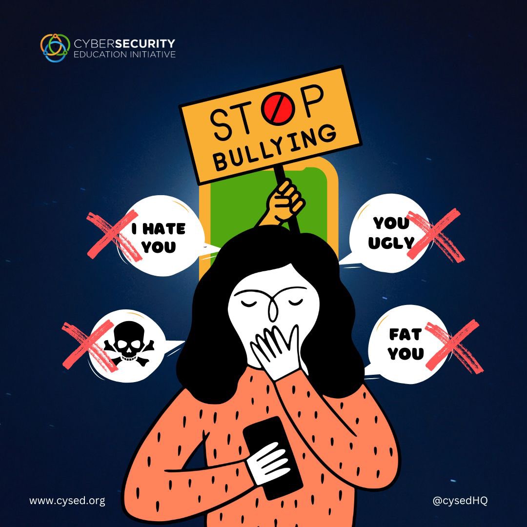 Cyberbullying is an intentional and repeated act of harm inflicted through online means. It can happen on social media, over email, phone calls, texts, or even in gaming platforms. Words have power—let's use them to build each other up, not tear each other down. Behind every
