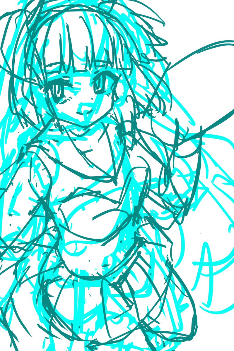 #皆さんラフと塗った後を見せてください 