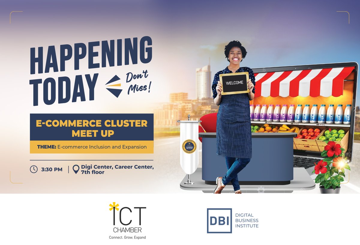 dbi_rwanda's tweet image. #HappeningToday
Come and explore business opportunities, new trends and policies within Rwanda’s #eCommerce ecosystem.
#ecommerce #inclusion #expansion