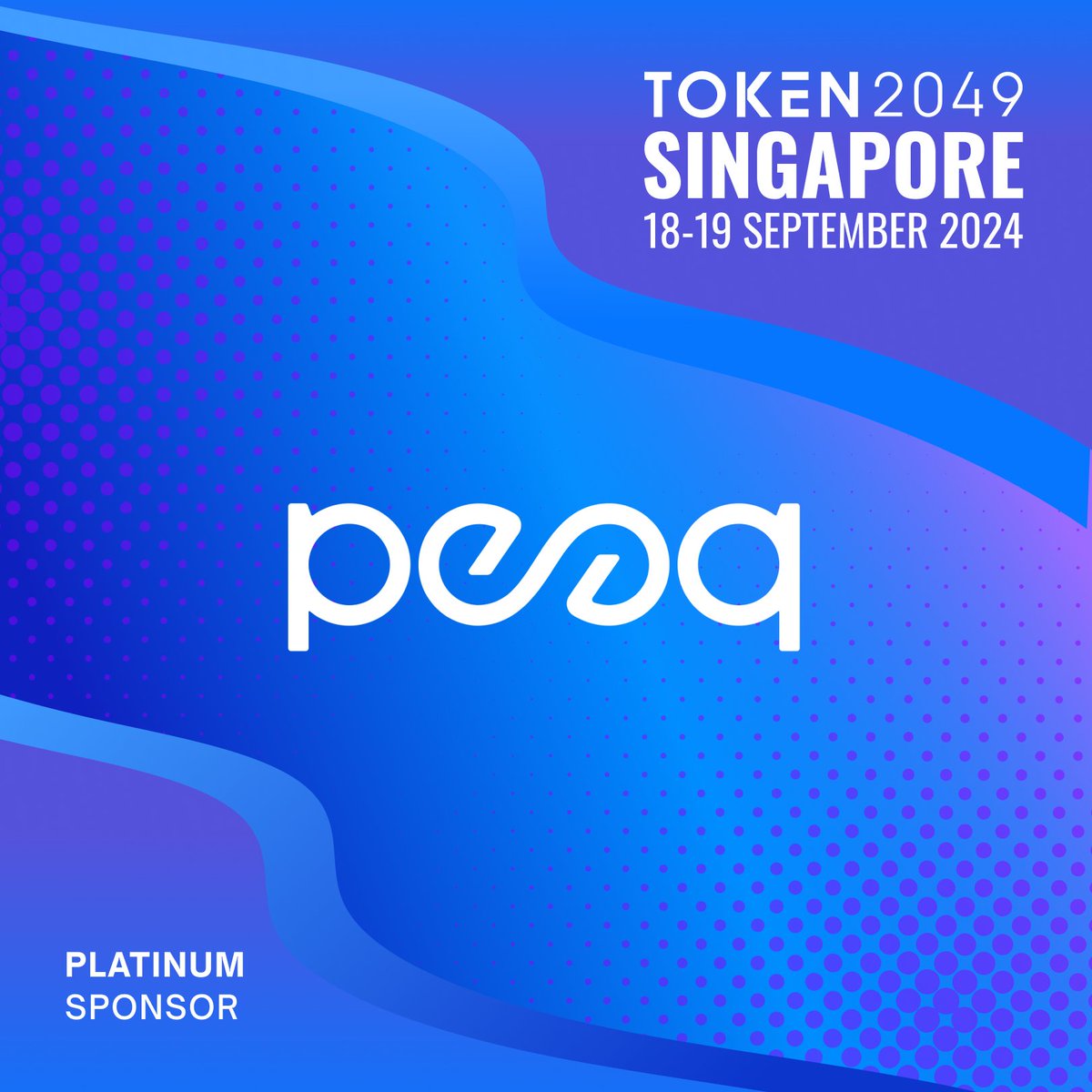 Meet <a href="/peaqnetwork/">peaq</a>, Platinum Sponsor at #TOKEN2049 Singapore.

peaq is a super-fast, scalable, and low-cost Layer 1 blockchain, purpose-built to power #DePINs and Machine #RWA.

Catch peaq at Booths P47-48 next week.