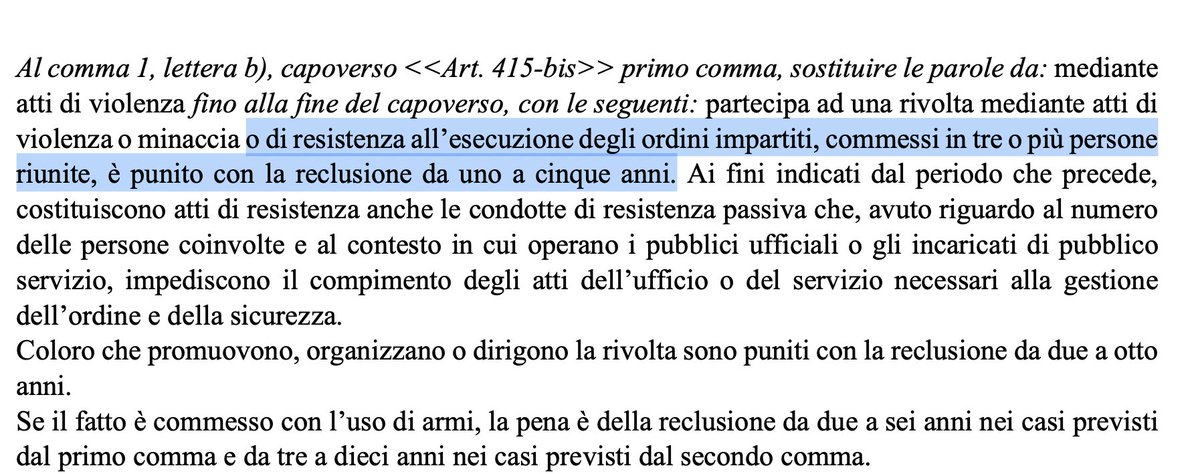 Criminalizzazione attivismo: il governo presenta un emendamento "putiniano" sulle pene da infliggere a chi protesta.

L'opposizione batta un colpo.

emendamento Governo 26.500 AC 1660-A