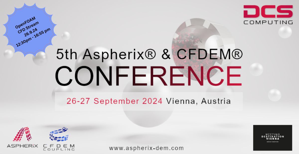 dcs_computing's tweet image. As the CHoPS 24 in Edinburgh just finished, a new opportunity for the CFD-DEM community to network opens up:
The 5th Aspherix® &amp;amp; CFDEM®coupling Conference is just two weeks out and we are eager to welcome everyone in Vienna on the 26th and 27th of September, 2024.