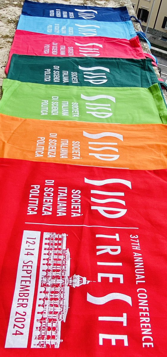 Elisabetta De Giorgi (@elisabettadegio) on Twitter photo Are you already on your way to Trieste?
We are ready to welcome you at the <a href="/sisp__/">Società Italiana di Scienza Politica</a> Annual Conference! 🌈 Are you already on your way to Trieste?
We are ready to welcome you at the <a href="/sisp__/">Società Italiana di Scienza Politica</a> Annual Conference! 🌈
