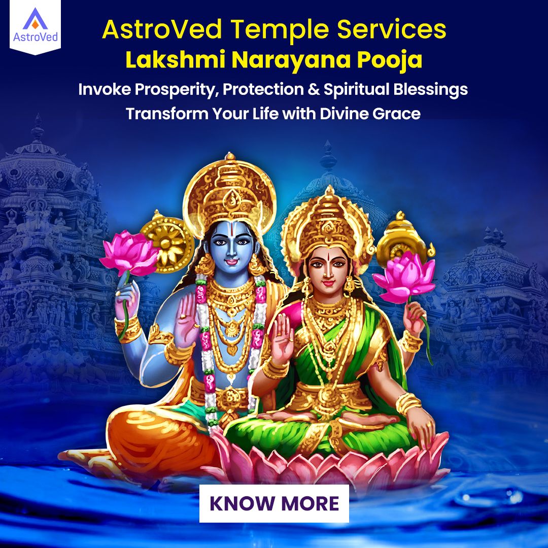 AstroVed's tweet image. Unlock prosperity with Lakshmi Narayana pooja @AstroVed. Harness the combined power of wealth and protection. Vishnu, as Narayana, guards your finances, while Lakshmi showers abundance. bit.ly/3AWOKQl

#LakshmiNarayana #Homam #Pooja #AstroVed
