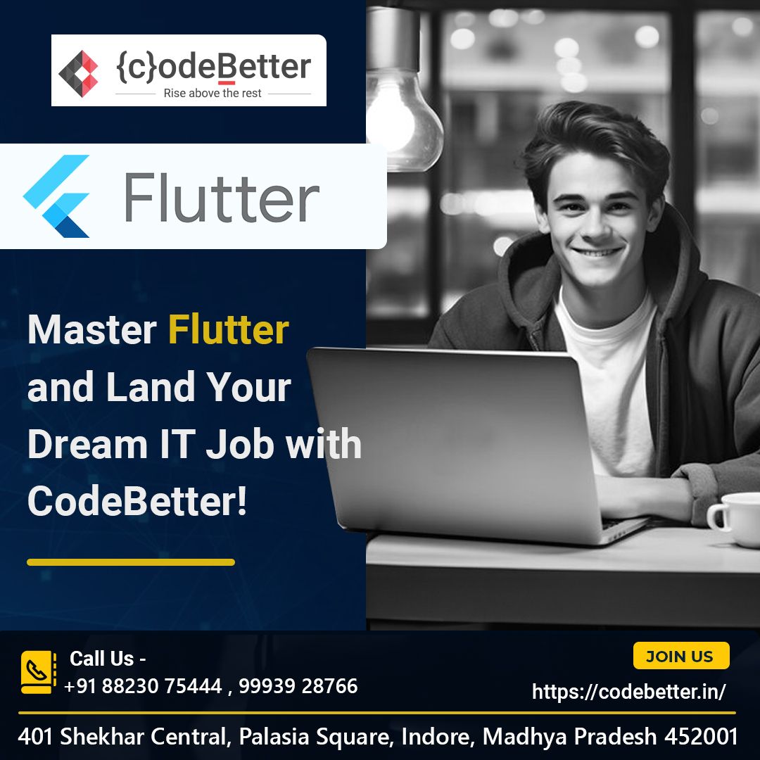 codebetterindia's tweet image. Join the Flutter app development course at CodeBetter and start your IT career faster!
Visit Us: buff.ly/2ERrdSx
#codebetter #Flutterapp #apps #course #Developers #AI #datascience #Flutterappdevelopment #Testing #career #WebApps #Excelcourse #placement