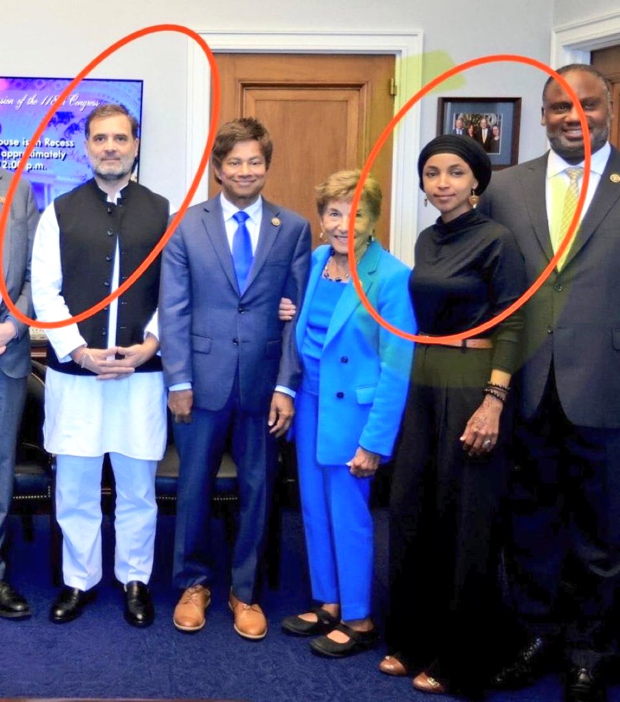 milind0009's tweet image. #RahulLieProblem  #Rahul_Gandhi  @RahulGandhi  #Devara  ISIS की समर्थक और भारत को गालियां देने वाली अमेरिकी मुस्लिम सांसद से मिलते भारत के गलीच निकृष्ट बेशर्म नेता राहुल गाँधी ✍️