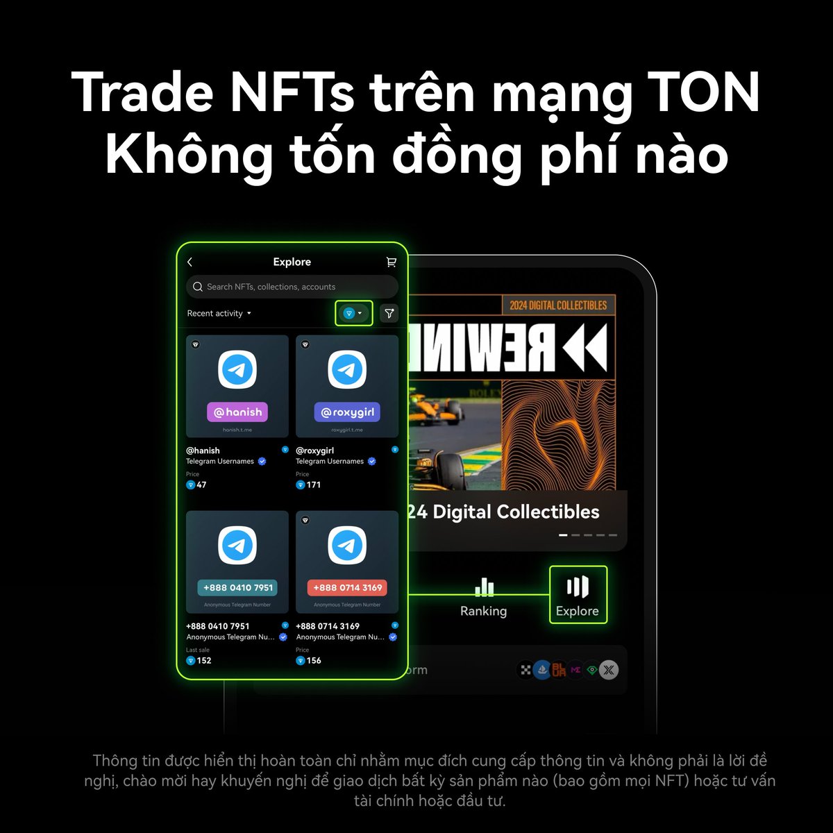 okx_vietnam's tweet photo. 🆓 Khó tin nhưng có thật: Ví Web3 OKX x TON để miễn phí giao dịch khi trade NFTs.
OKX Web3 @okxweb3 → Thị trường NFTs → TON
Tại đây ➡️ https://t.co/1unn2P15h6
Ngoài ra, bạn còn có thể giao dịch hàng ngàn bộ sưu tập NFTs tại 20 blockchain khác!
#TON #NFT #OKXWeb #OKXVietnam