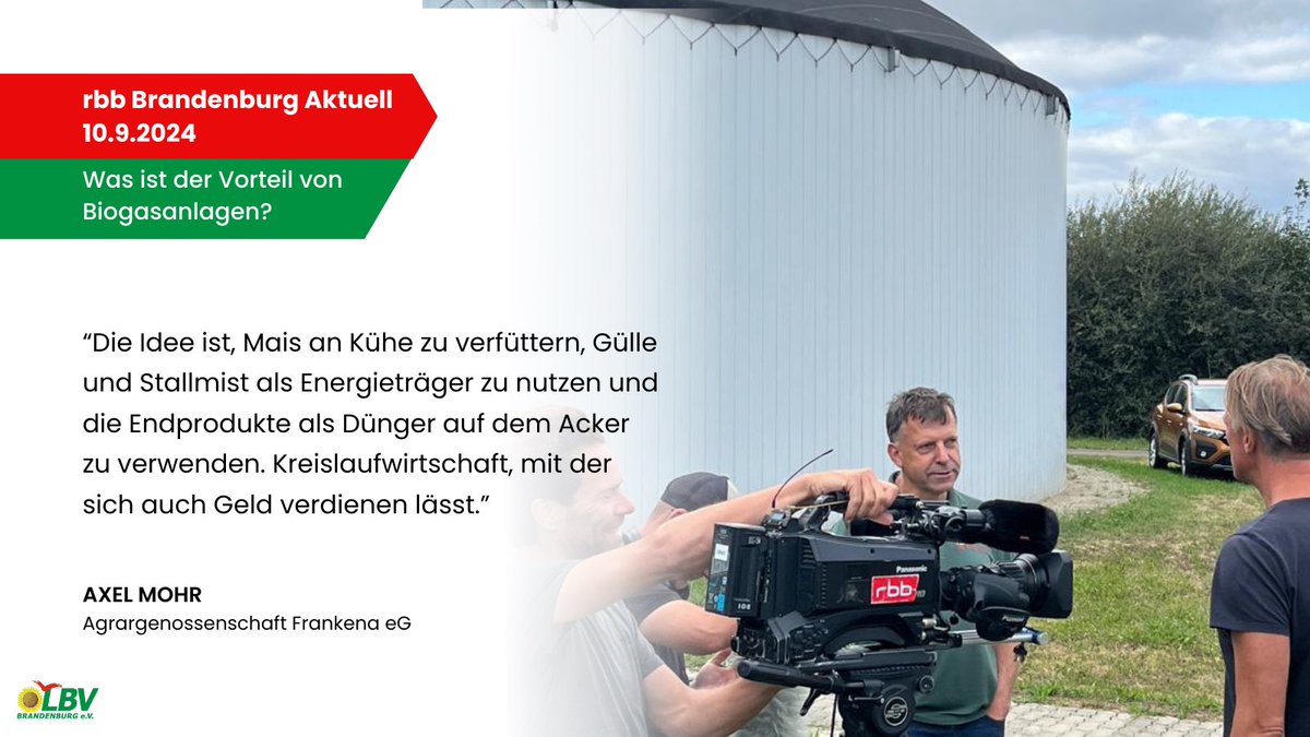 LBVBrandenburg's tweet photo. #Biogasanlagen verwerten Reststoffe aus der Landwirtschaft, liefern zuverlässig die grünste aller erneuerbaren Energien, versorgen Betrieb und Kommune mit Strom, sind wichtiger wirtschaftlicher Ausgleich, wenn die Ernte mies ausfällt. Wir brauchen Zukunftsplan nach EEG-Auslauf! https://t.co/xOfaPxi8UH