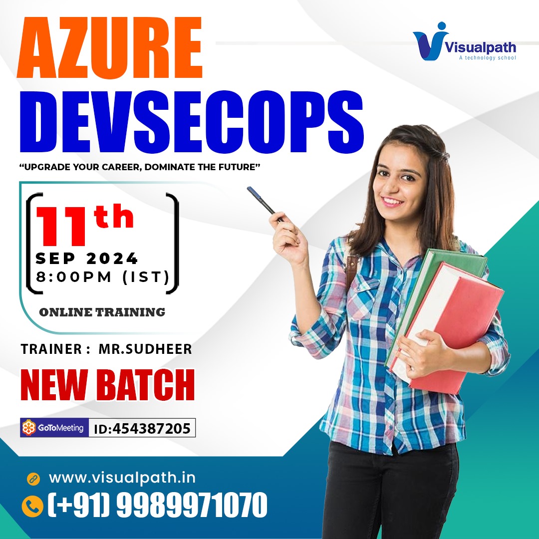 ranjith835's tweet image. Join Now: meet.goto.com/454387205
Attend Online #NewBatch On #AzureDevSecOps by Mr.Sudheer.
Demo on: 11th SEPTEMEBER @ 8PM (IST).
Contact us: +91 9989971070.
WhatsApp: whatsapp.com/catalog/919989…
Visit: visualpath.in/Microsoft-Azur…
#AzureDevOps #Azure #DevOps @VisualpathEdu ,