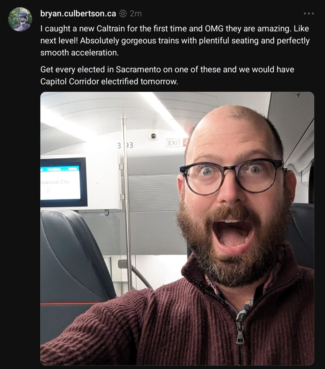 I caught a new Caltrain for the first time and OMG they are amazing!