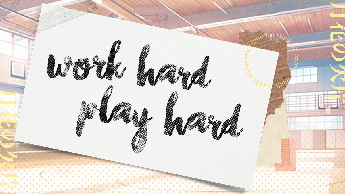 maniakaburage's tweet image. ㅤ
          「 𝗗𝗔𝗬 𝟰; Work Hard, Play Hard 」 
                          #GekkaParo
ㅤ