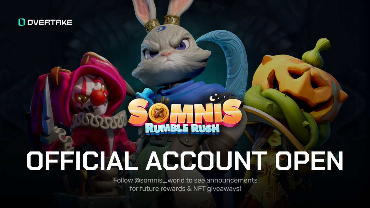 🔮Somnis: Rumble Rush has officially launched its Twitter account! 🎮 Follow us now for exclusive updates, sneak peeks, and more!