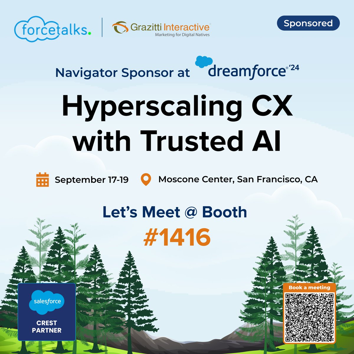 Forcetalks (@forcetalks) on Twitter photo AI is revolutionizing customer experience, and this year's Dreamforce is the perfect place to explore how. Join <a href="/Grazitti/">Grazitti Interactive</a>'s experts to uncover the secrets behind ‘Hyperscaling CX with Trusted AI.’ Register now lnkd.in/guM-UXeF
#Salesforce #CustomerExperiences #AI #Df24 AI is revolutionizing customer experience, and this year's Dreamforce is the perfect place to explore how. Join <a href="/Grazitti/">Grazitti Interactive</a>'s experts to uncover the secrets behind ‘Hyperscaling CX with Trusted AI.’ Register now lnkd.in/guM-UXeF
#Salesforce #CustomerExperiences #AI #Df24