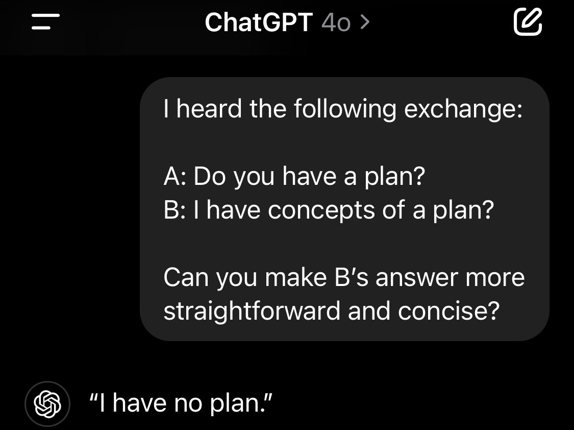 Concepts of a plan.