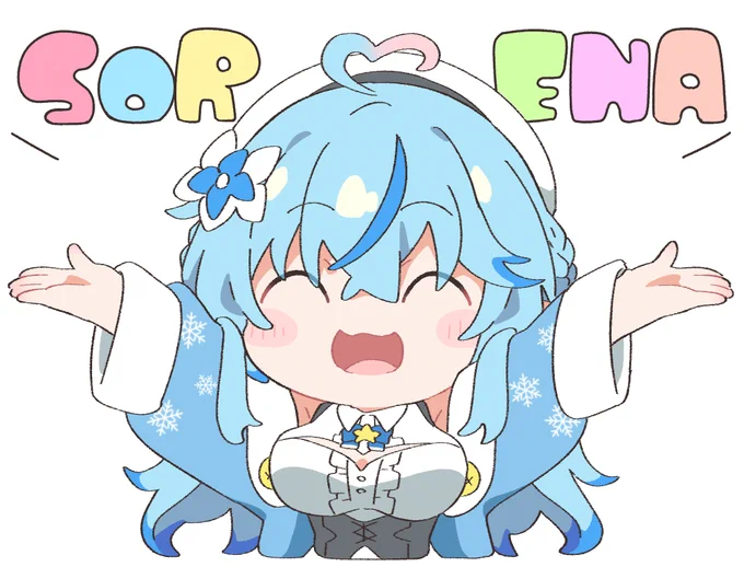 SORENA顔文字ラミィちゃん描こうと思ってたらもう描いてたので文字合わせてみた 