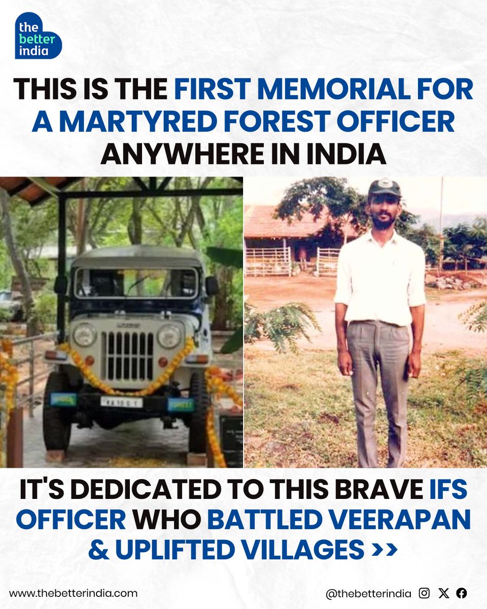 thebetterindia's tweet photo. P Srinivas, an extraordinary IFS officer, left a legacy of courage and commitment to wildlife conservation.
#IFSOfficer #PSrinivas #WildlifeHero #ForestConservation #LegacyOfBravery #Veerappan #WildlifeProtection #India https://t.co/PeApziRYrV