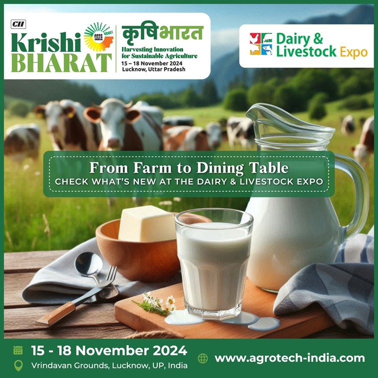 ciiagrotech's tweet photo. The market growth in #Dairy requires significant technology & infrastructure upgradation across processing, chilling, logistics, cattle feed etc.
#CIIKrishiBharat2024 #AgroTech #CIIAgroTech #DepartmentofAgriculture #InvestUP #CIIFace #CIIAgroTechIndiaKrishiBharat https://t.co/hsWiIFikMR