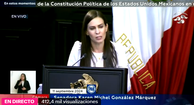 &iexcl;La senadora del PAN Karen Michel Gonzales M&aacute;rquez dice qu&eacute; la reforma al poder judicial es instaurar