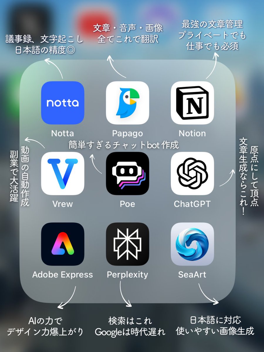 【超有益】
スマホで使えるAIツール