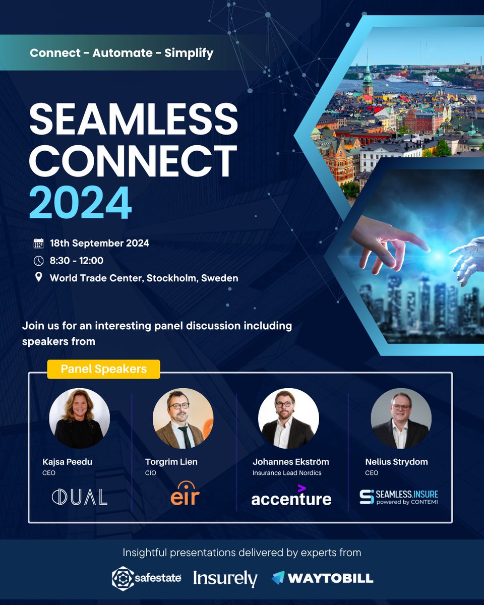Just 1 more week to go! Seamless Connect 2024

The insurance industry is undergoing an incredible phase of transformation, compelling industry experts to think out of the box for innovative solutions to unique and unprecedented challenges.

Register Here: lnkd.in/gBRWvp6S