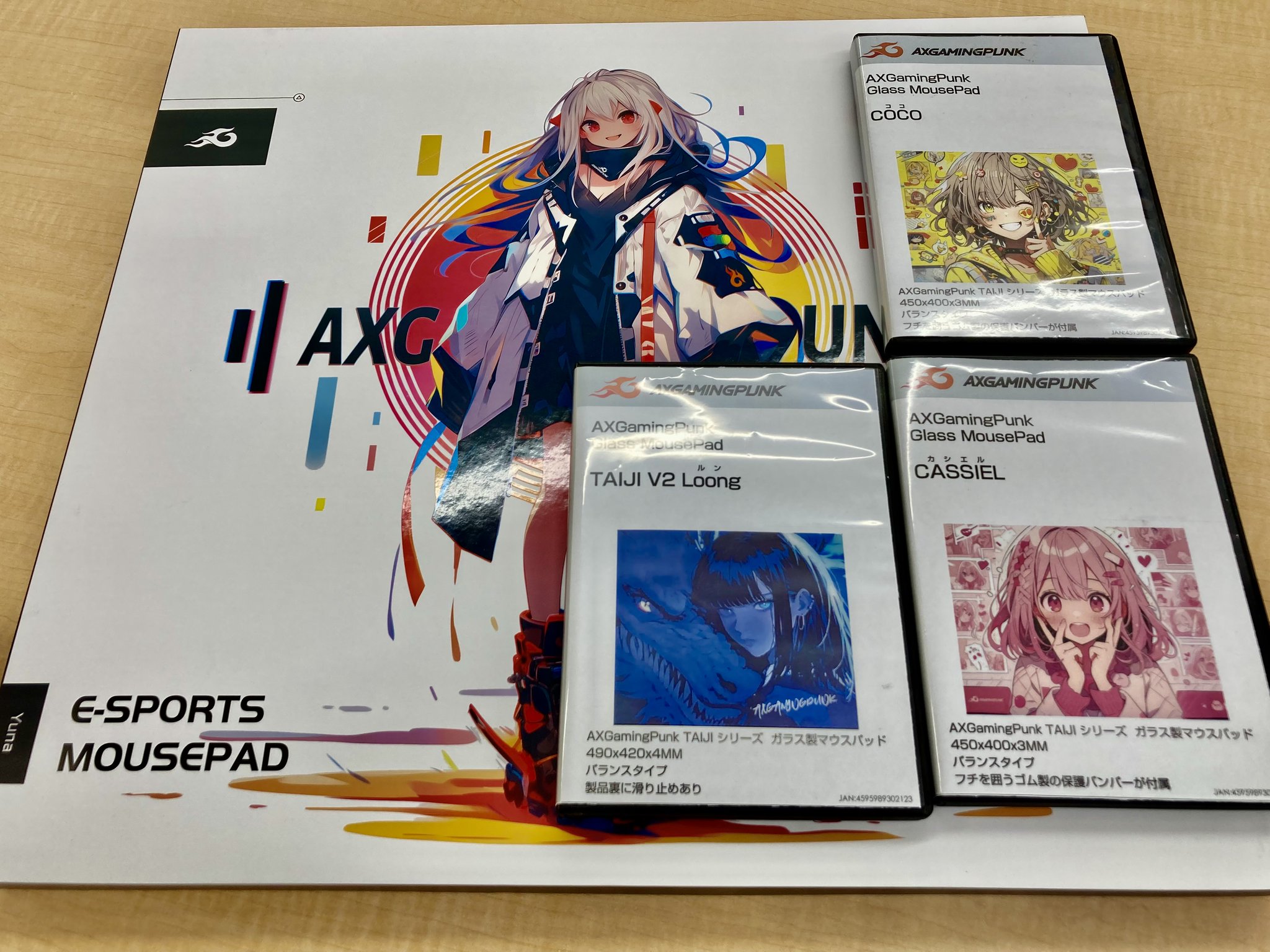 ナ*ー様 AXGamingPunk COCO マウスパッド ガラスマウスパッド AXGamingPunk COCO ガラスマウスパッド 超可愛い2次元マウスパッド