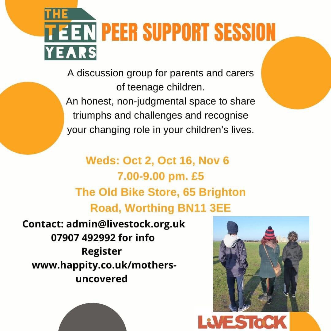SistersSalon2's tweet photo. Organised by @MothersUncoverd
An opportunity to share experiences & challenges in parenting teens.
#CreatingWomensSpaces #WomensVoices #Brighton #Worthing https://t.co/DA93NXSjkM
