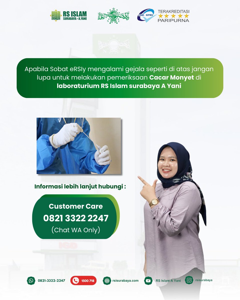 rsiayani's tweet image. Screening monkey pox dengan swab?🤔

Sobat eRSIy 

🦠🤔 Penasaran tentang Monkeypox? Yuk, intip kenapa screening dengan swab bisa jadi langkah awal yang penting! 📊🔬

#MonkeypoxScreening #SwabTest #CekKesehatan #MonkeyPox