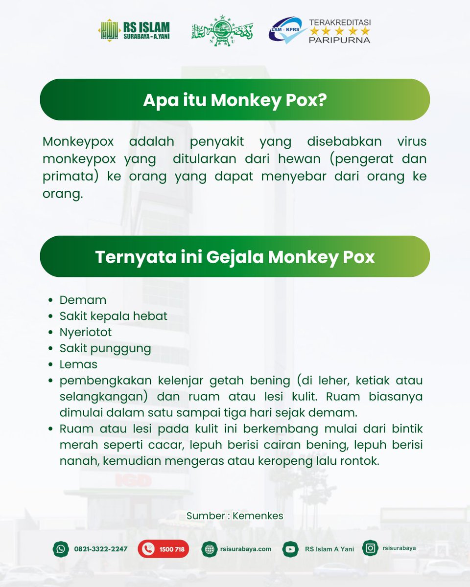 rsiayani's tweet image. Screening monkey pox dengan swab?🤔

Sobat eRSIy 

🦠🤔 Penasaran tentang Monkeypox? Yuk, intip kenapa screening dengan swab bisa jadi langkah awal yang penting! 📊🔬

#MonkeypoxScreening #SwabTest #CekKesehatan #MonkeyPox