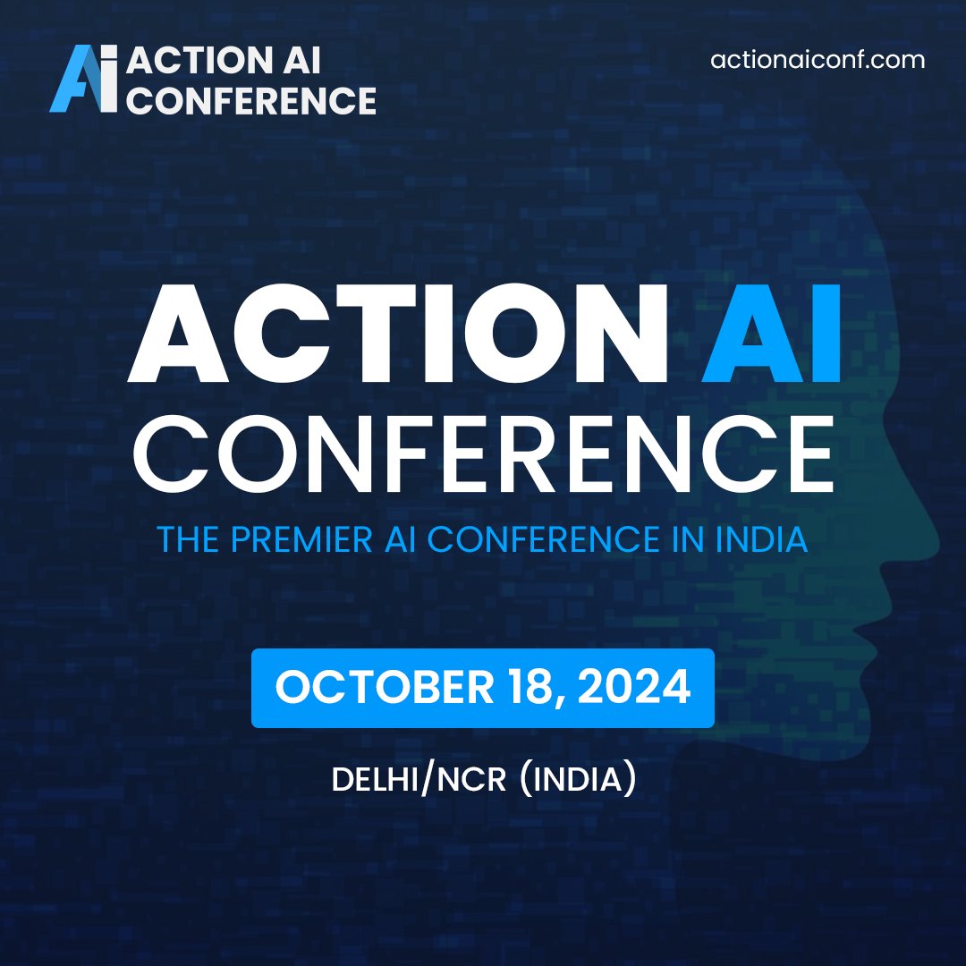 India’s premier AI Conference is here! 🤖 On October 18, 2024, in Delhi/NCR, industry leaders and AI enthusiasts will gather for India’s top AI Conference. Will you be there?

👉 Register now: actionaiconf.com

#AI #AIConference #ActionAIConference #TechConference