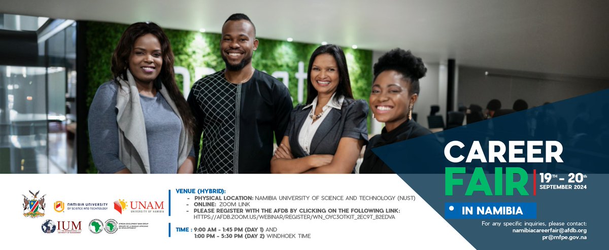FinanceNamibia's tweet image. Join the career in Windhoek and understand the recruitment process as well as opportunities at the African Development Bank!  #Windhoek  #AfricanDevelopmentBank