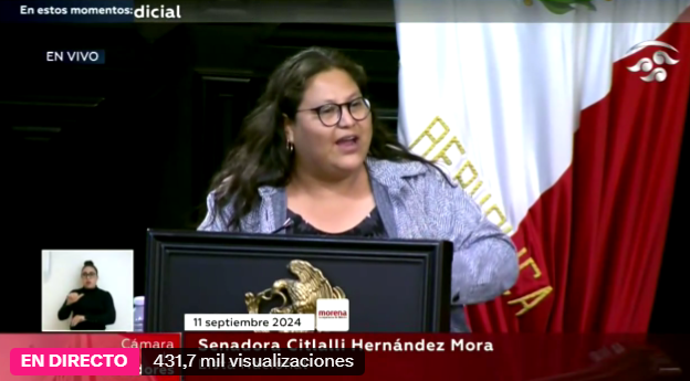 &iexcl;La senadora Citlali Hernandez Mora dice qu&eacute; la reforma es DEMOCRATIZAR al poder judicial!. Y es justa<a href="/tag/morena"class="tags"><span>#morena</span></a><a href="/tag/vivamexico"class="tags"><span>#vivamexico</span></a><a href="/tag/4t"class="tags"><span>#4t</span></a><a href="/tag/poderjudicialcorrupt"class="tags"><span>#poderjudicialcorrupt</span></a>