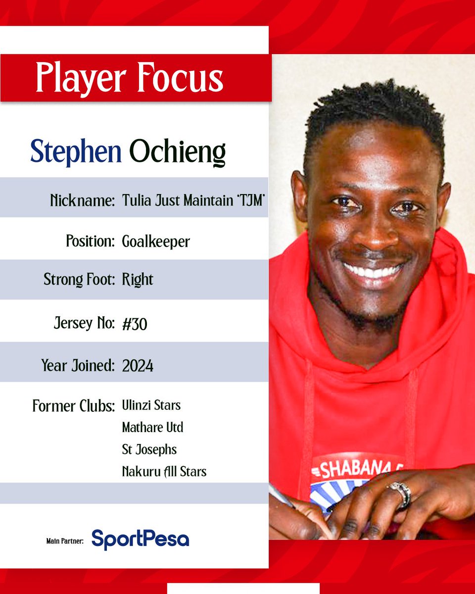 Shabanafckenya's tweet photo. 👊🏿 | Birthday Boy Stephen Ochieng

👊| Tulia Just Mantain

🍴| Favourite Meal Chapati, Beans

🗒️| Jersey Number 3️⃣0️⃣

#SportPesaNaShabana
#ShabanaNiYetu
#ToreMorero

@TJM_Ochieng30 https://t.co/pRobAdLUNP