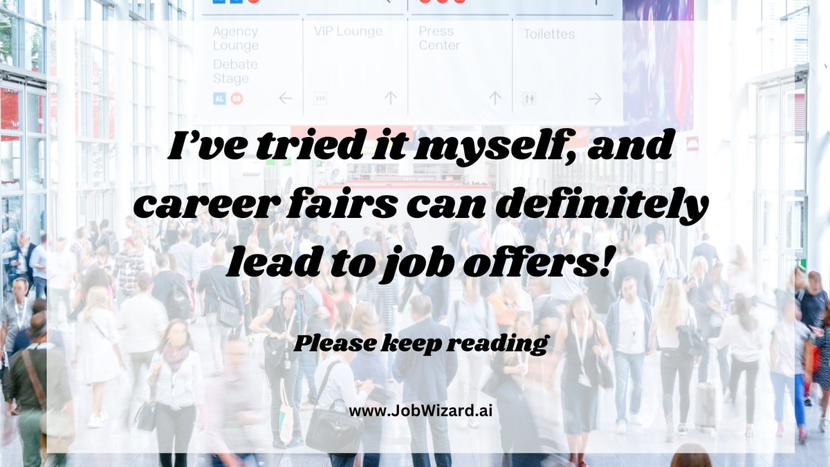 JobWizard_AI's tweet photo. 🎯  #CareerFairs really do lead to interviews and job offers! 💼 Even if you don’t land an offer right away, leaving a great impression on HR can open doors later on.
Here are some quick tips to help you prepare:

#JobSearch #CareerTips #Networking #ElevatorPitch #FollowUp https://t.co/qFOm8O7mUb