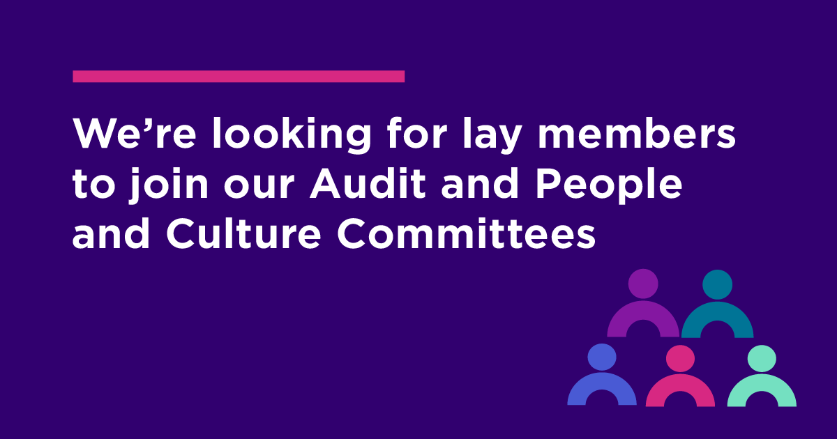 We’re also seeking two new lay members to join our Audit Committee, and one new lay member to join our People and Culture Committee.  All appointments will play a crucial role in culture change and organisational development at the NMC.