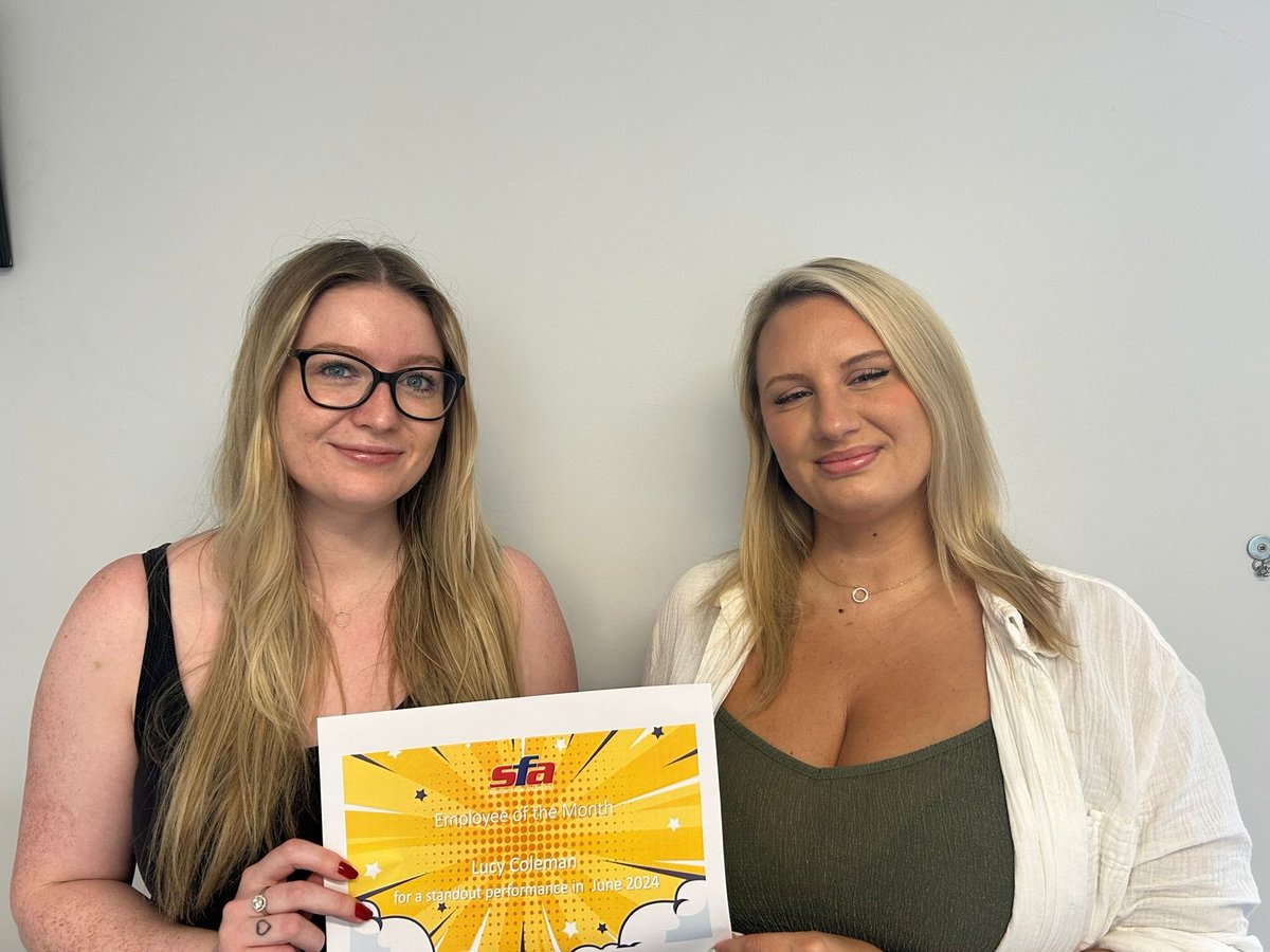 Congratulations to Lucy, our Employee of the Month. In a short time, Lucy has become a vital part of our team and contributing to the positive, team-oriented culture we’re building at SFA.