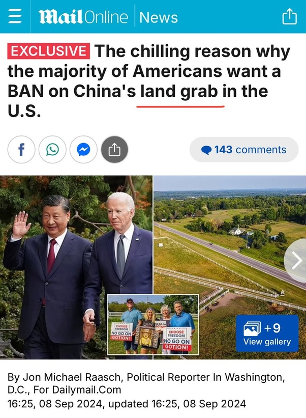 thinking_panda's tweet photo. When CHINESE BUY, you know PAY MONEY to PURCHASE land it's called a land grab.
Meanwhile, when certain country 🇮🇱 STEAL land and other countries like USA, Australia and Canada literally exterminated the natives to TAKE their land it's totally different and not stealing of course. https://t.co/aU6AaWiCU5