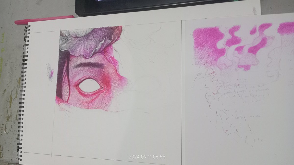 AriasJopet's tweet image. #wip #fractionalized art so I decided to divide the whole Artwork will be made in multiple mediums on (12) 10&quot;x 10&quot; paper.