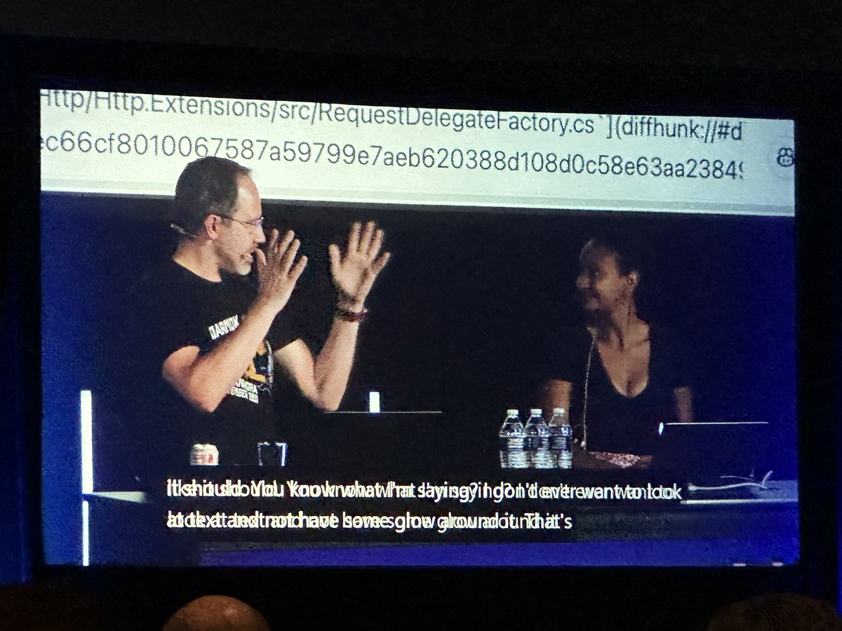 payini's tweet photo. Keynote: Practical Real-World AI for Developers presented by the great @shanselman, Vice President of Developer Community at Microsoft &amp; @captainsafia, Senior Software Engineer, .NET. @DEVintersection https://t.co/VJKGvHiiXP