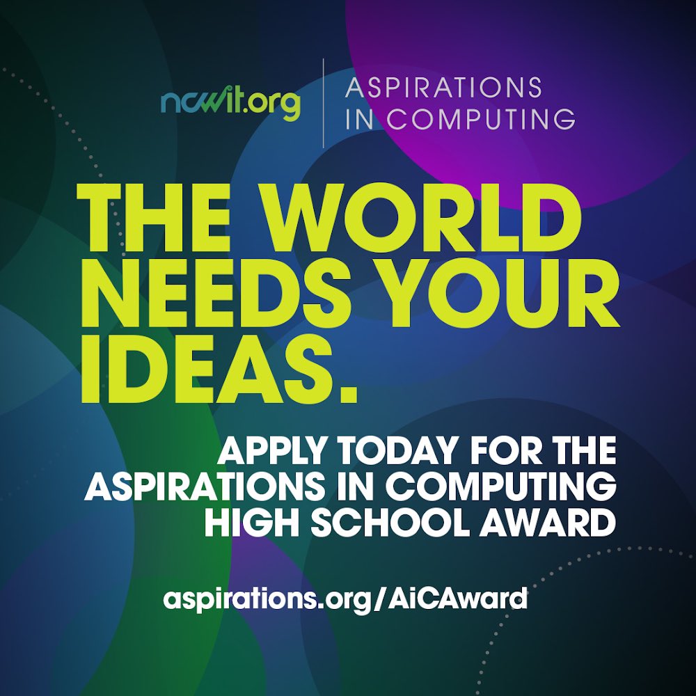 The 2025 Aspirations Award honors 9th-12th grade female students for their interest and passion in pursuing technology and STEM-related careers. 

Link to apply:

aspirations.org/award-programs…