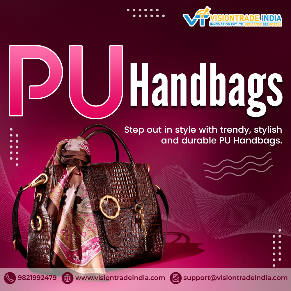 VisionTradeInd1's tweet image. Designed for the modern woman, get stylish PU handbags that offer a perfect blend of fashion and trend.
#PUHandbags #PULeather #VeganLeatherBags #StylishHandbags #BulkSuppliers #WholesaleDeals #BulkOrders #VTI #lifeaboveb2bportal