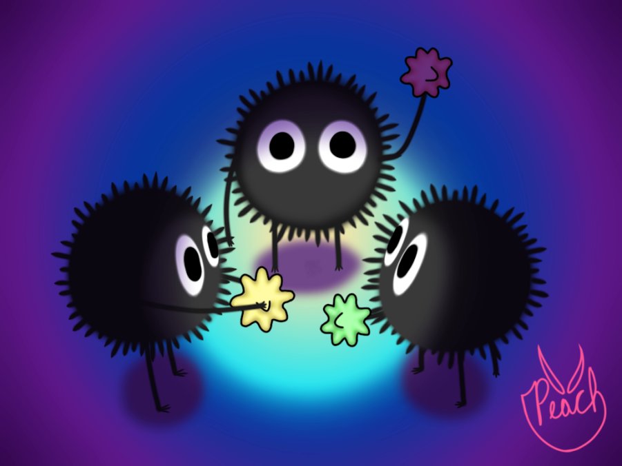 Some little doodles of the soot sprites
#Fanart #SpiritedAway #SootSprites
#DigitalArt #art