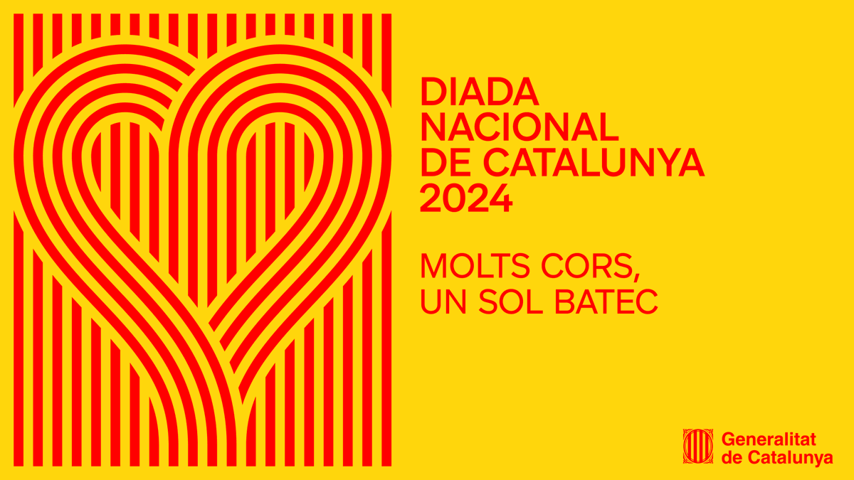 gencatdigital's tweet photo. Bona Diada nacional de Catalunya!

#Diada2024 https://t.co/534kb0phVt