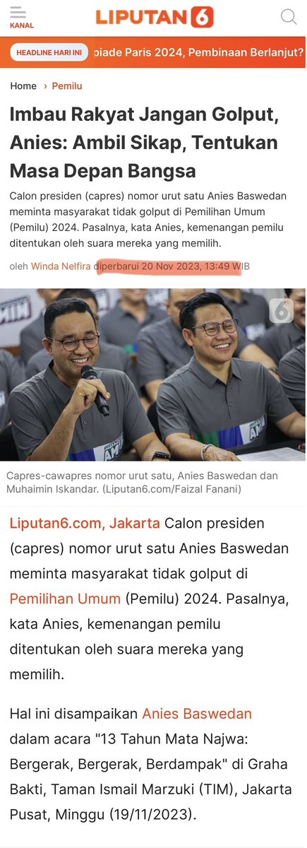 <a href="/fahmibas/">Fahmi | ﻓﻬﻤﻰ</a> Padahal <a href="/aniesbaswedan/">Anies Rasyid Baswedan</a> jg pernah bilang jangan Golput. 🤪🤪🤪