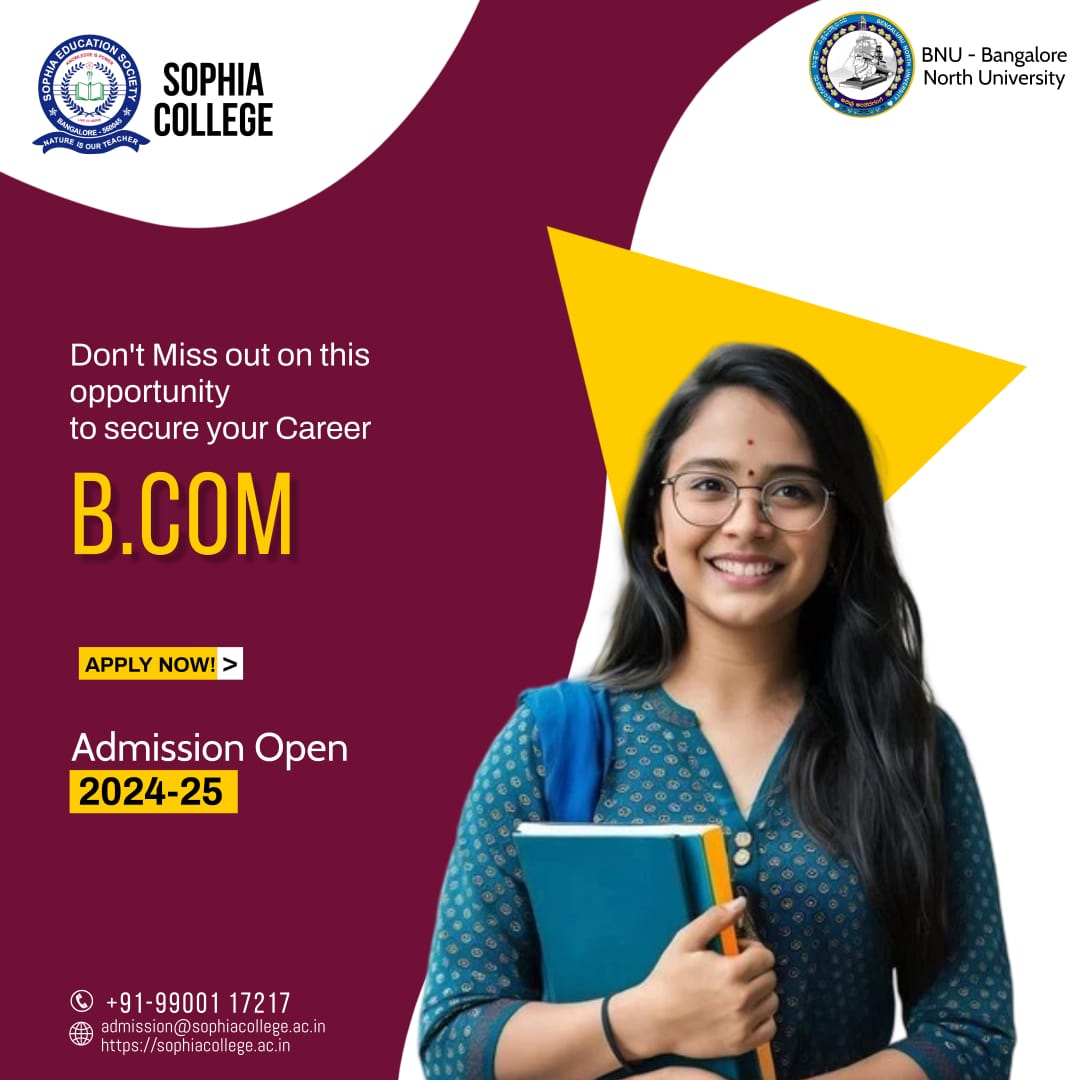 SophiaDegCol's tweet image. Limited Seats! Admissions Open for 2024-25

Enroll in our B.Com program and unlock endless career opportunities! Study at your own pace 

Contact us:  wa.me/+91-9900117217
Visit : sophiacollege.ac.in

#BComDegree #Admissions2024 #StudyCommerce