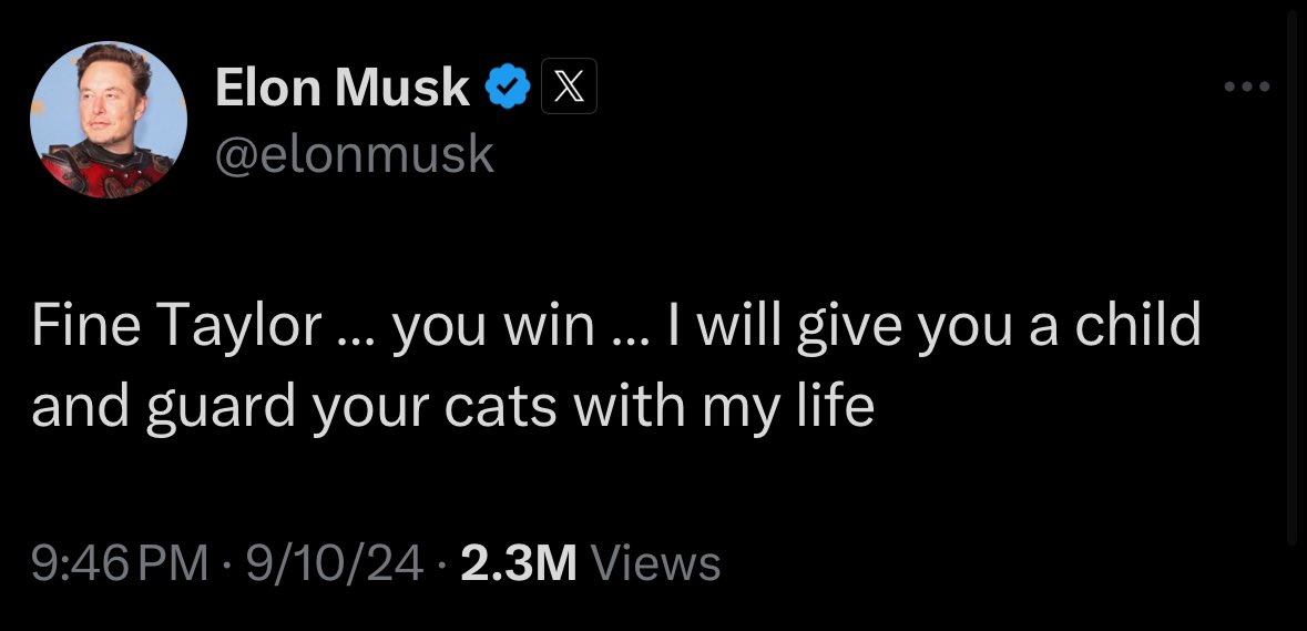 StopTrumpSign's tweet photo. This should be taken very seriously. 
@taylorswift13 took a political position #ElonMusk didn’t like.

So he threatens to rape a baby into her.

@tkelce should be speaking out about this.  So should @JasonKelce and any other real man

#ProtectTaylor 
#TheErasTour 
#taylornation https://t.co/XTQPCSvC1D