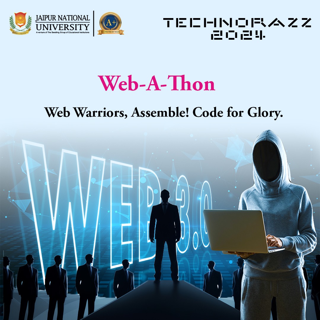 JAIPURJNU's tweet photo. Gear up for the ultimate web development showdown at Technorazz! Test your coding prowess in our Web-A-Thon and showcase your skills to the world in the battleground at BGMI. Join us &amp; be a part of the tech revolution!
#Technorazz #JNU #WebDevelopment #CodingChallenge #Hackathon https://t.co/nnwTO5GTj4