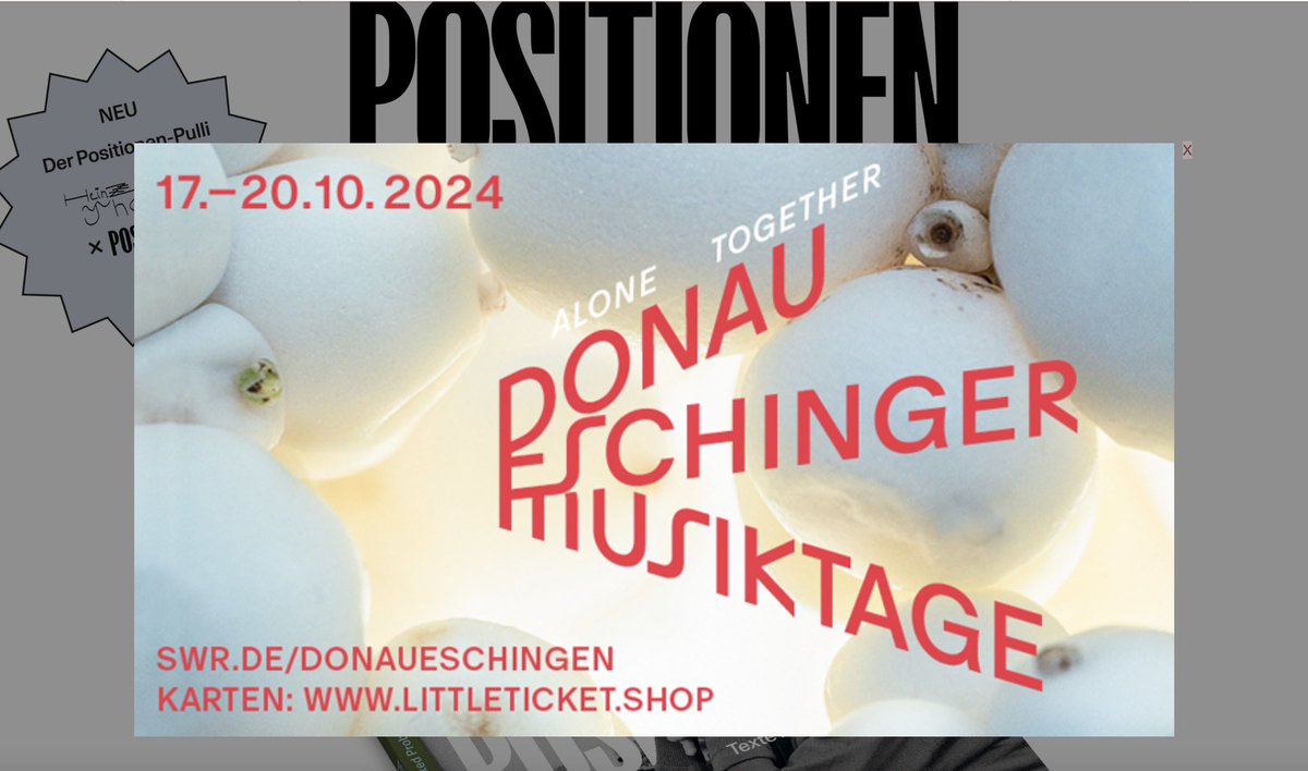 Positionen recommends! Advertisement on positionen.berlin